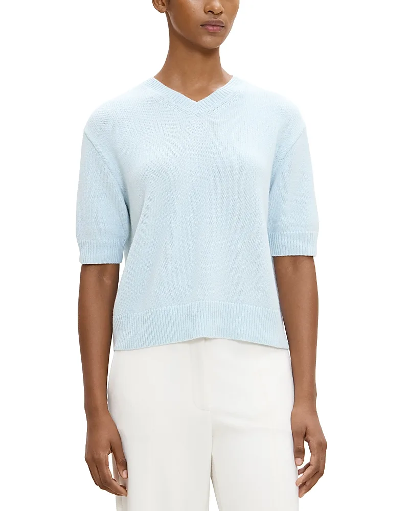 Crop V Cashmere Tee by Theory