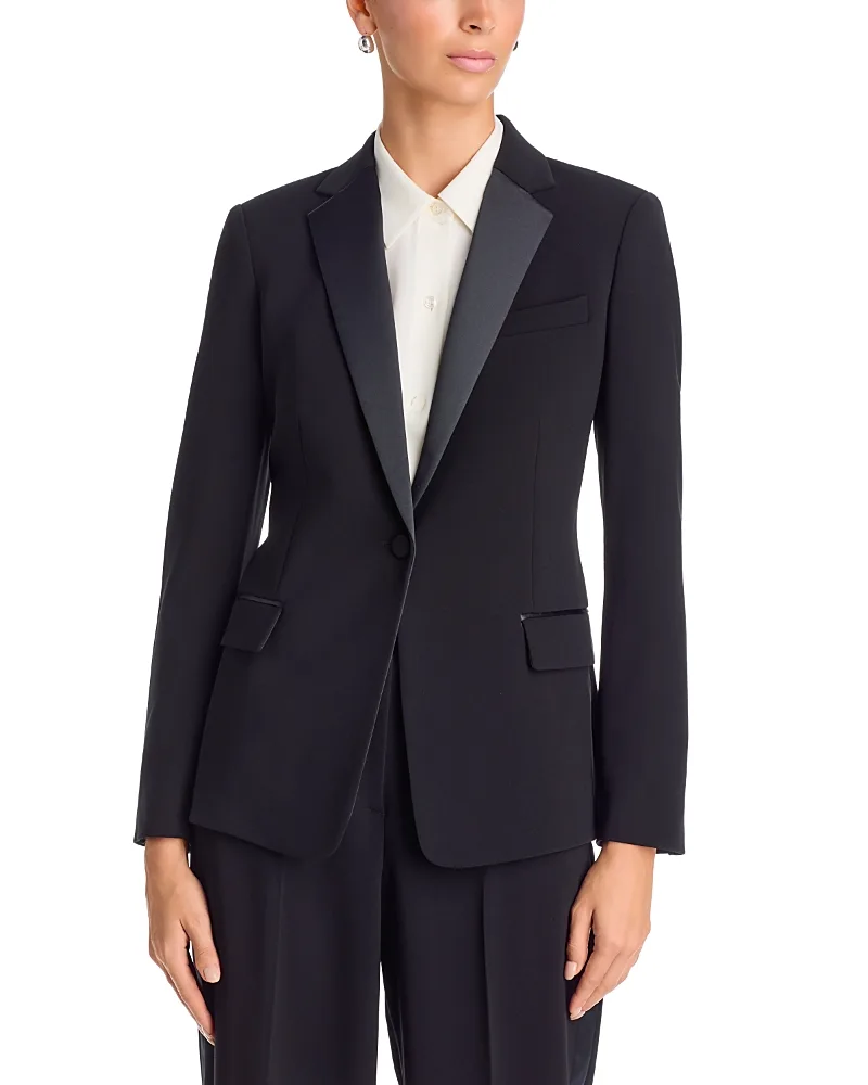 Slim Fit Tuxedo Jacket in Admiral Crepe