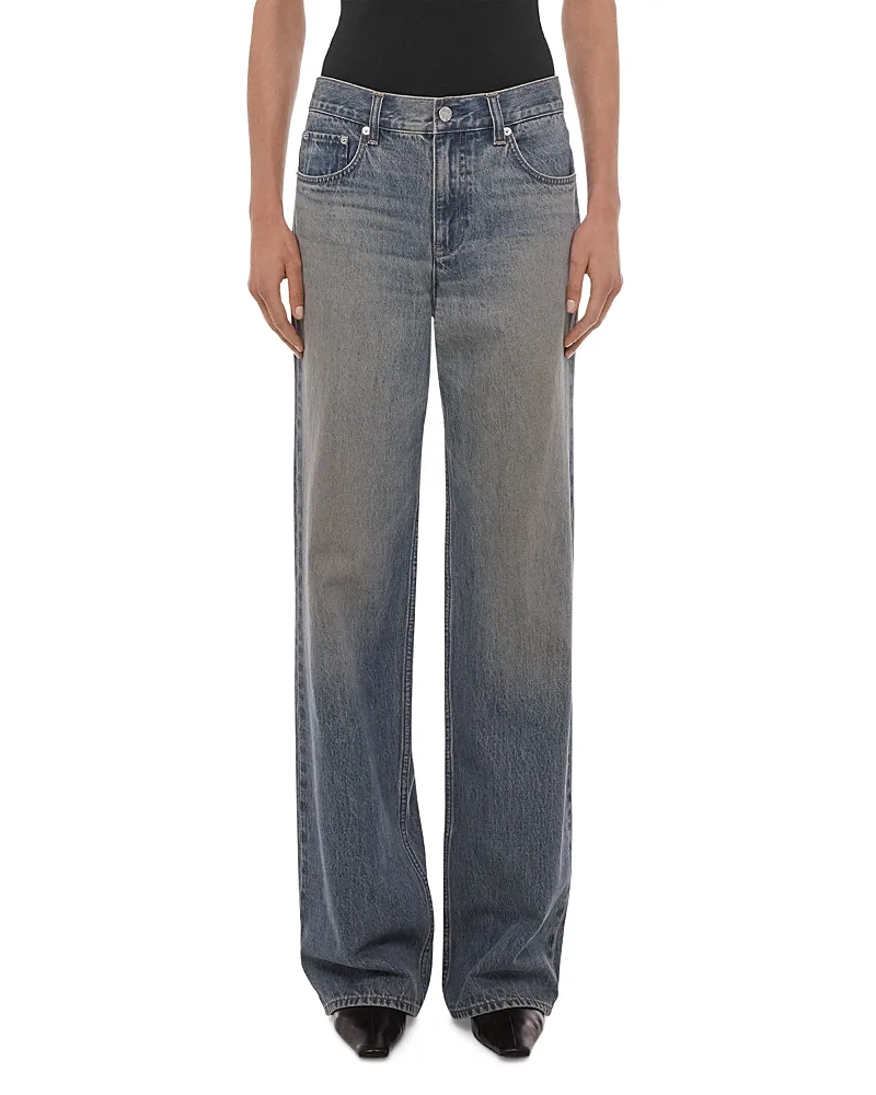 Wardrobe High Rise Jeans in Medium Tinted Blue by Helmut Lang