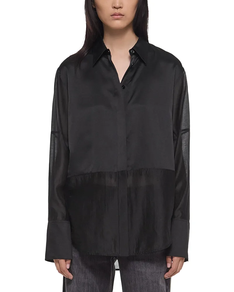 Silk Semi Sheer Shirt by Helmut Lang