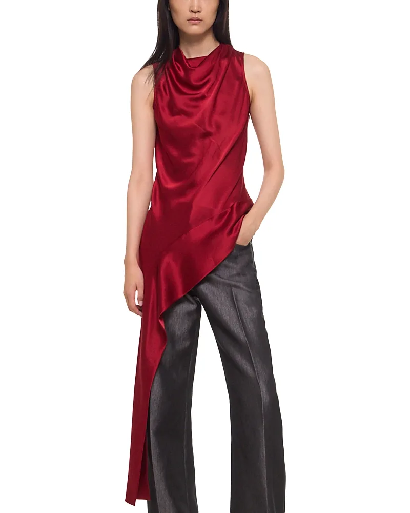 Silk Draped Sash Top by Helmut Lang