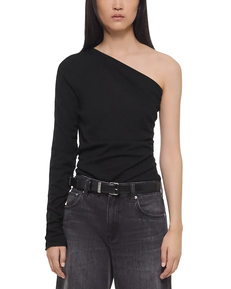 Wool Asymmetric Neck Sweater by Helmut Lang