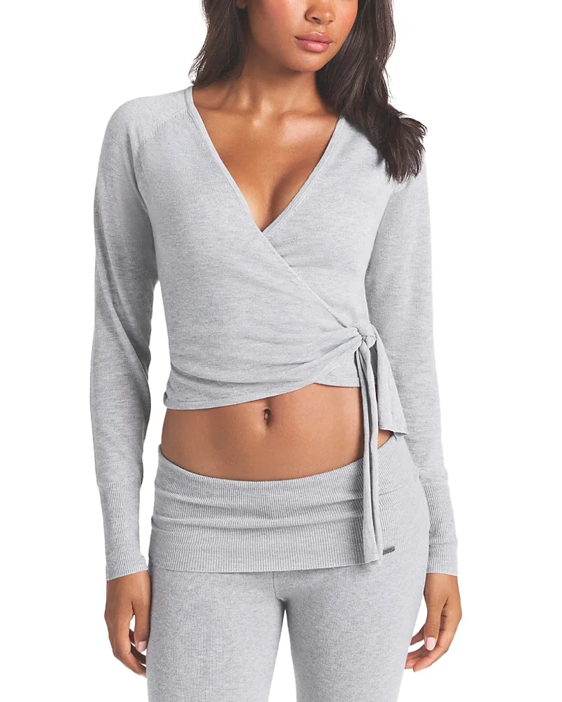 Essential Knit Wrap Sweater by Skims