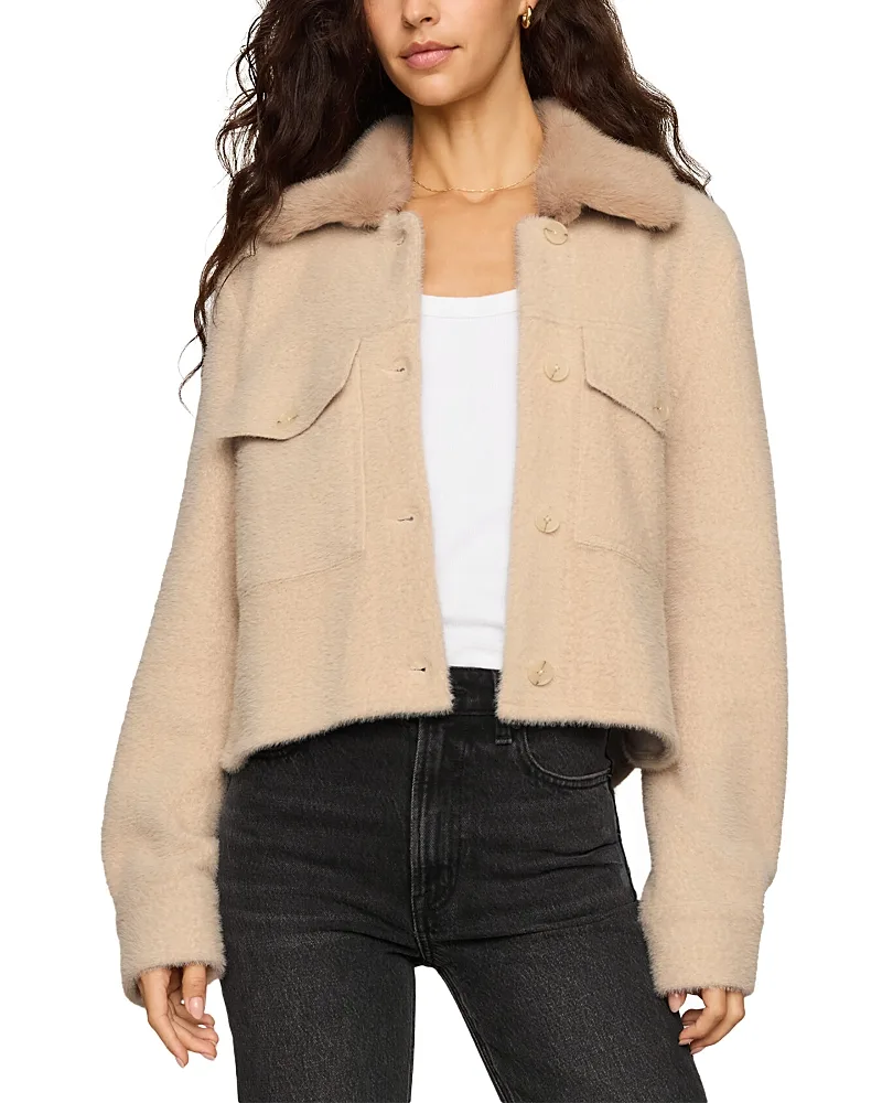 Petyon Faux Fur Collar Jacket by Z Supply