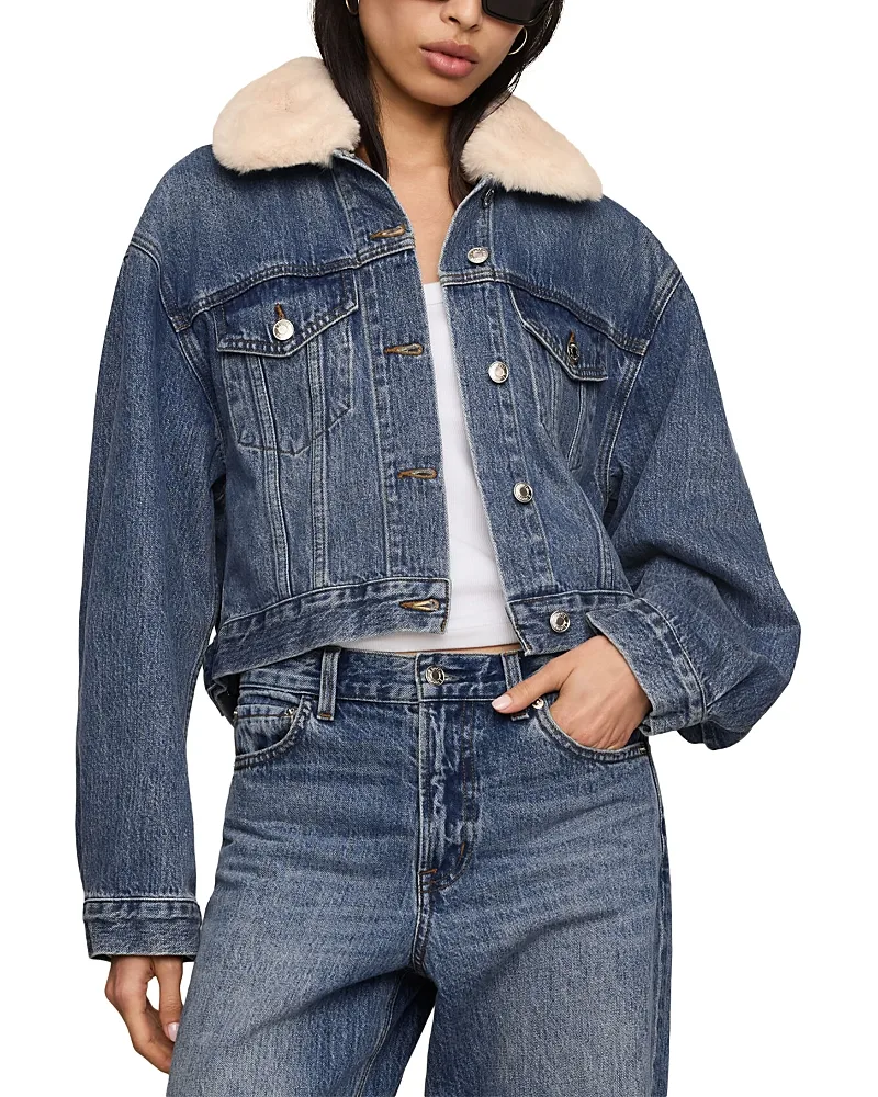 The Daily Denim Faux Fur Jacket by Z Supply