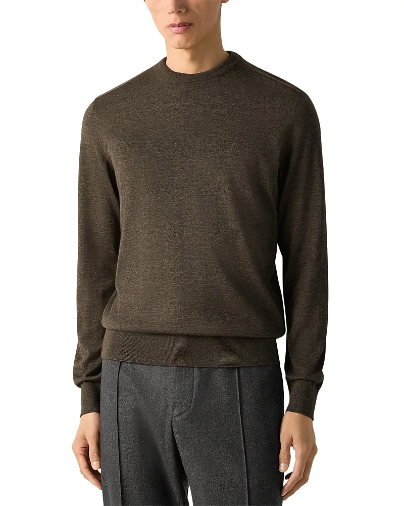 Cashseta Cashmere Blend Crewneck Sweater by Zegna