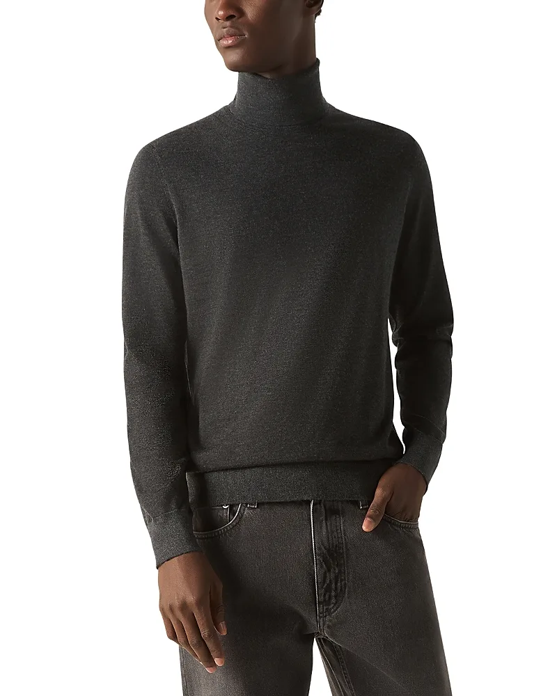 Cashseta Cashmere Blend Turtleneck Sweater by Zegna