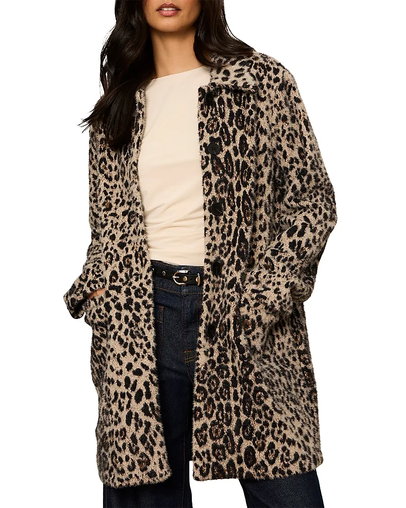 Upside Leopard Print Button Up Jacket by Sanctuary