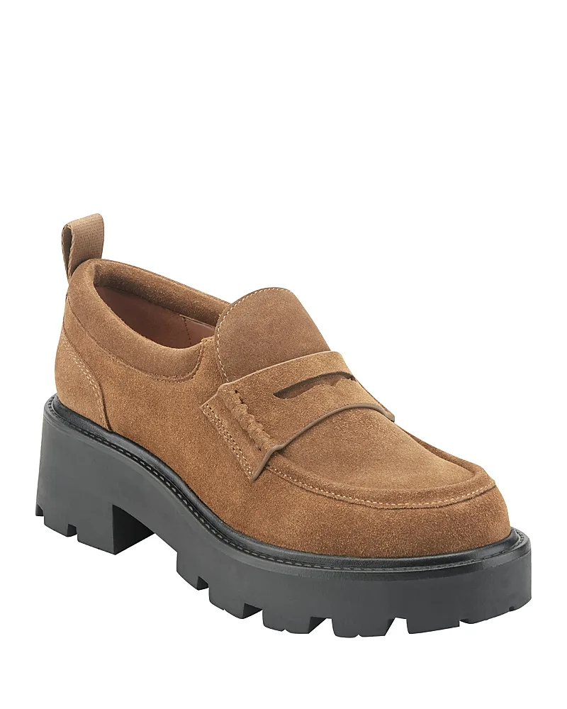 Meeme Suede Lug Sole Loafers by Marc Fisher LTD