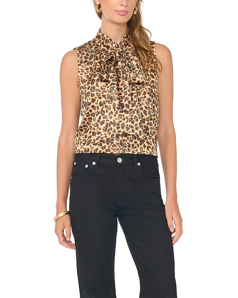 Bow Tie Neck Sleeveless Blouse by Vince Camuto