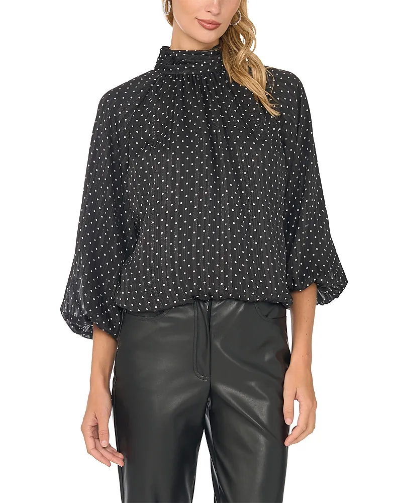 Bubble Mock Neck Top by Vince Camuto