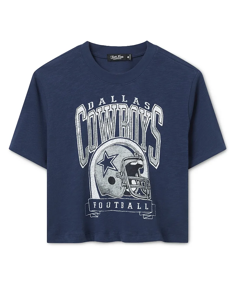 Dallas Cowboys Helmet Mock Neck Crop Tee by Junk Food