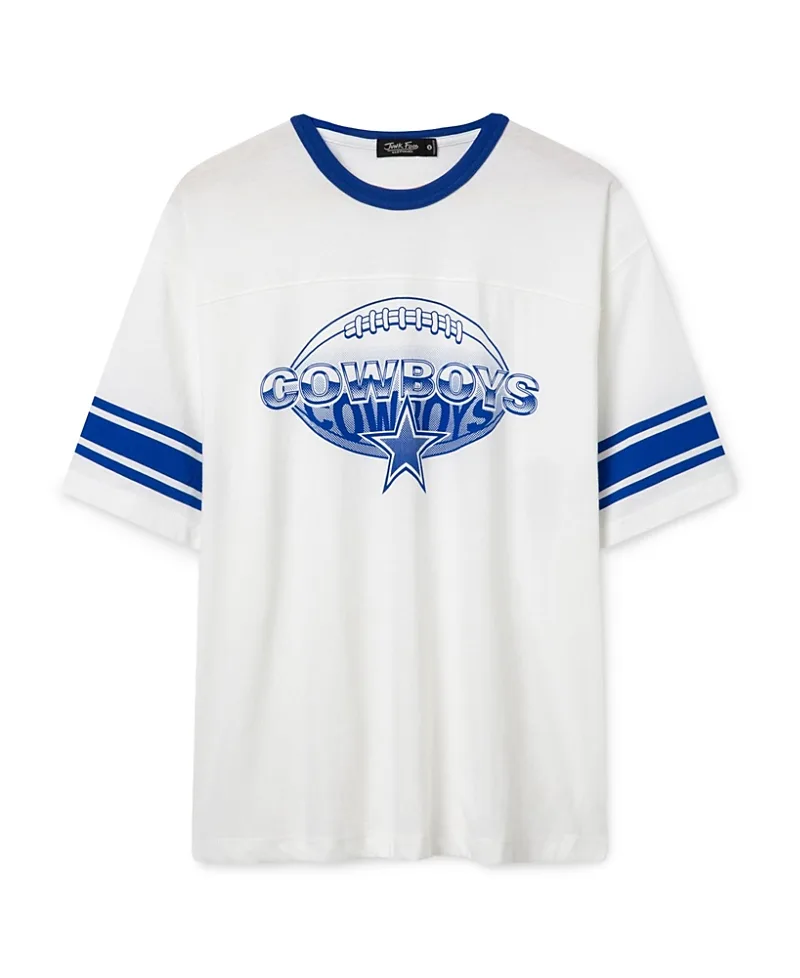 NFL Dallas Cowboys Oversized Striped Ringer Tee by Junk Food