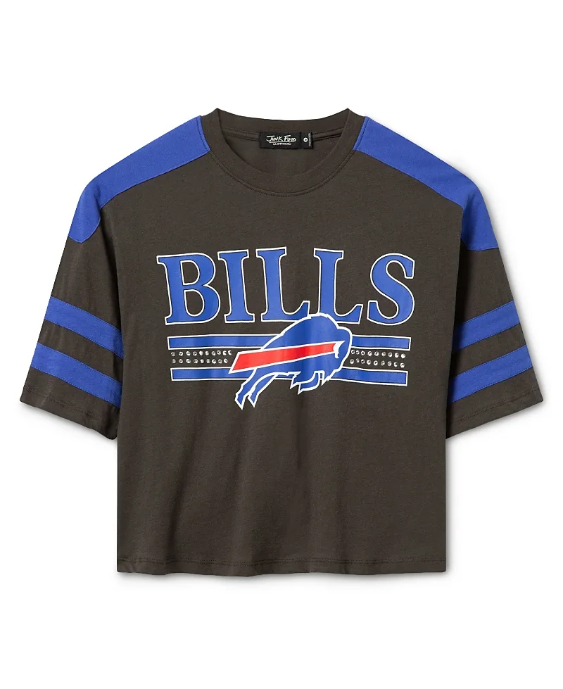 Buffalo Bills Striped Bling Crop Tee by Junk Food