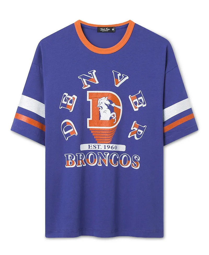 Denver Broncos Glitter Boxy Ringer by Junk Food
