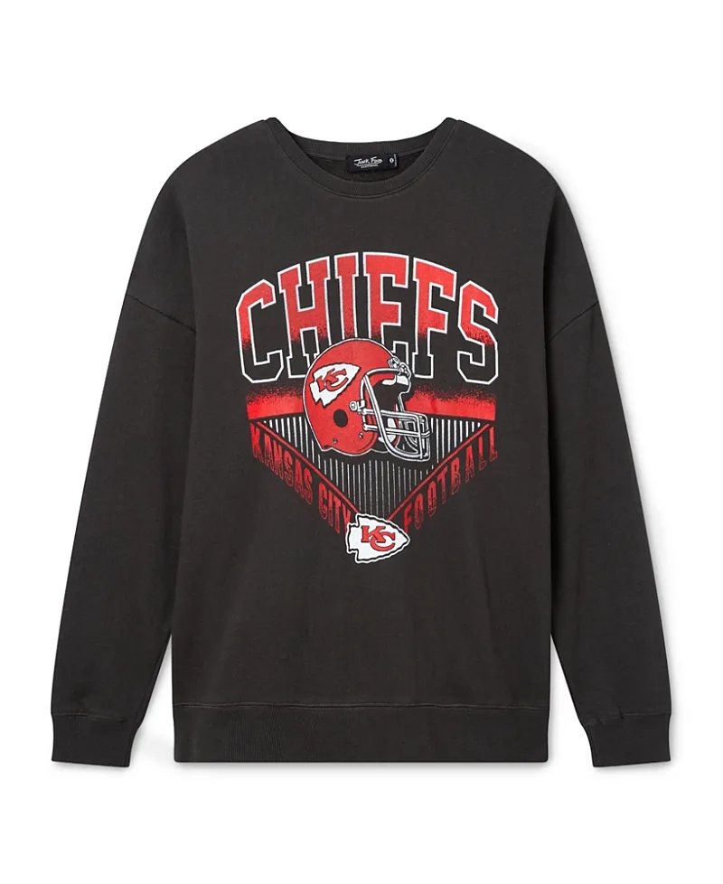 NFL Kansas City Chiefs Drop Shoulder Crew Fleece by Junk Food