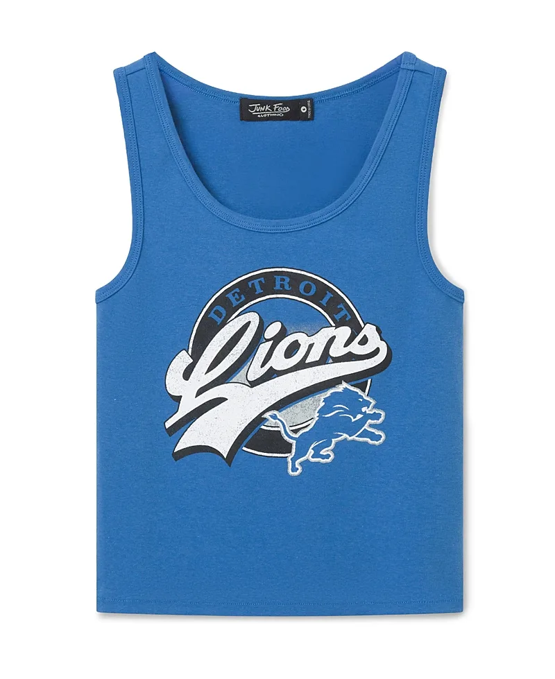 Detroit Lions Cropped Tank by Junk Food