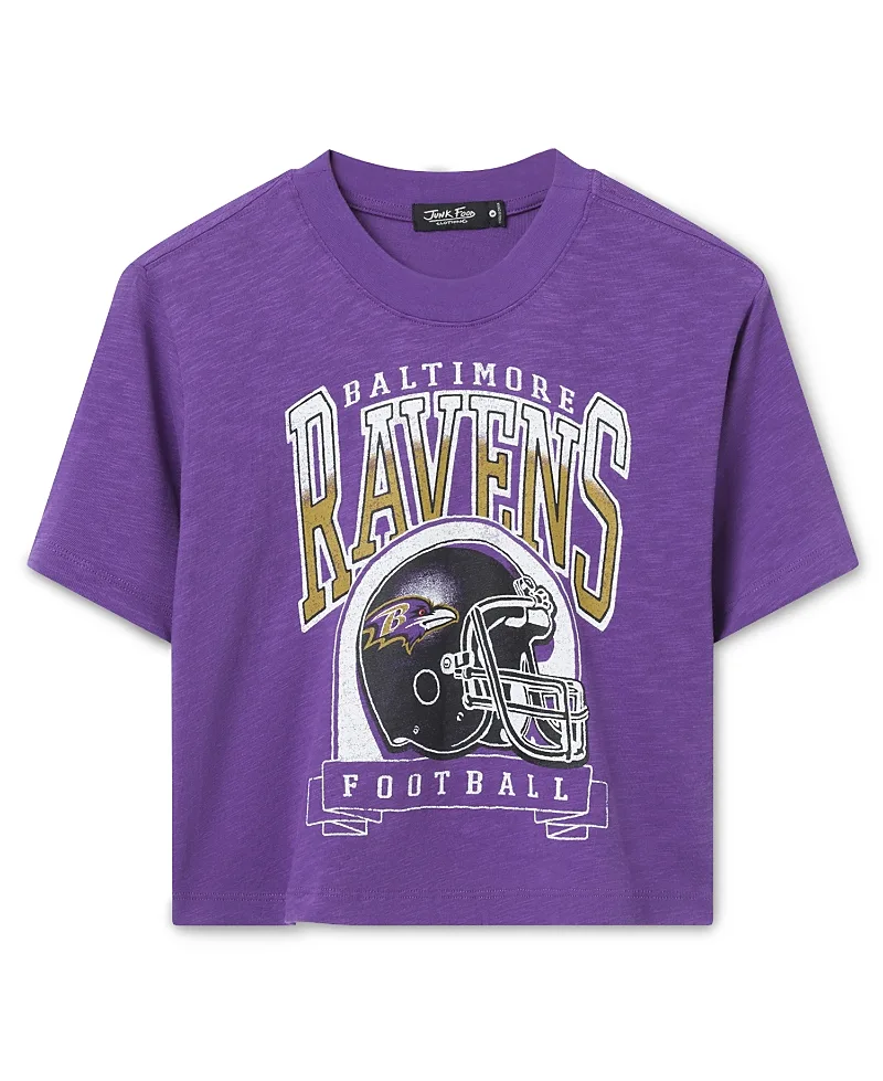 Baltimore Ravens Helmet Mock Neck Crop Tee by Junk Food