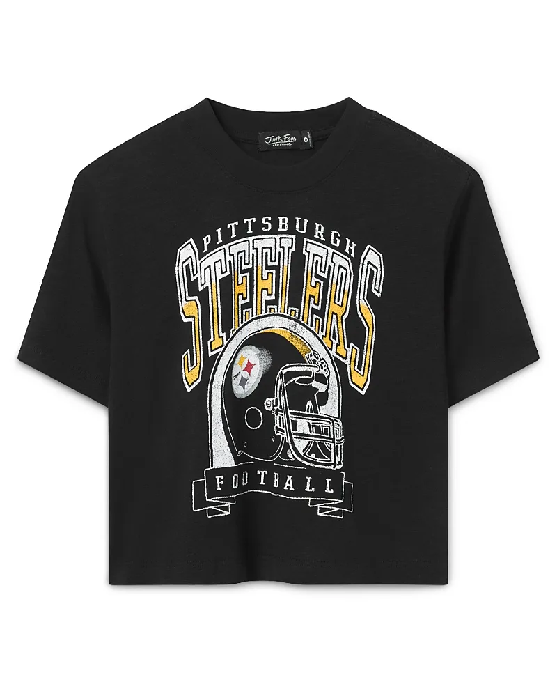 Pittsburgh Steelers Helmet Mock Neck Crop Tee by Junk Food
