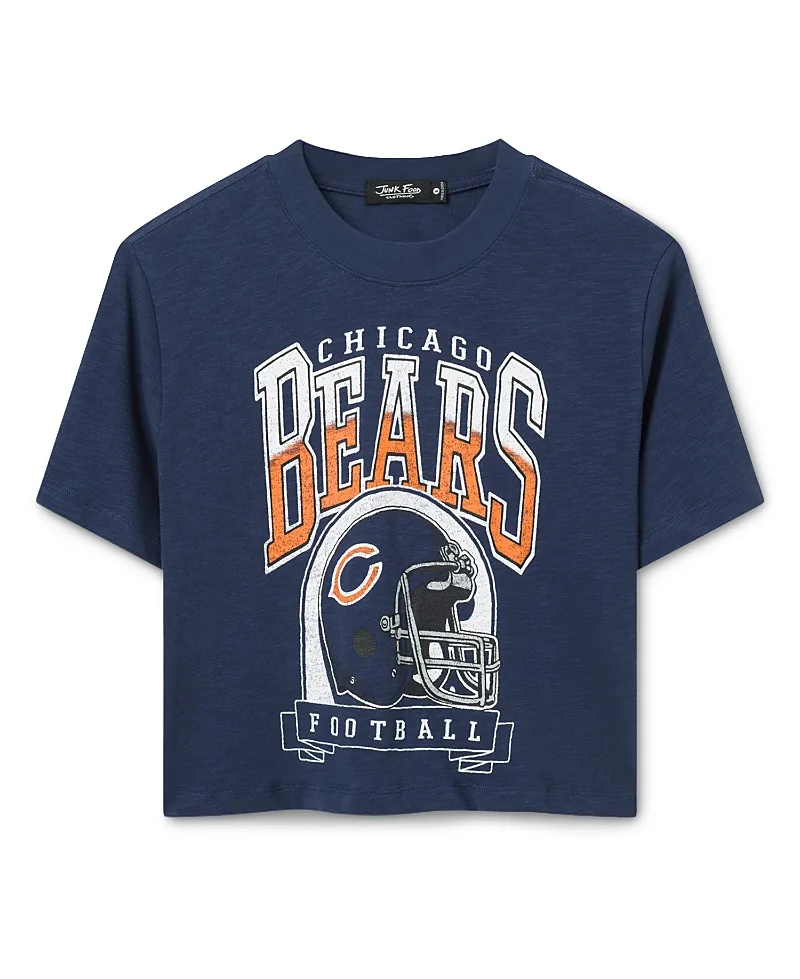 Chicago Bears Helmet Mock Neck Crop Tee by Junk Food
