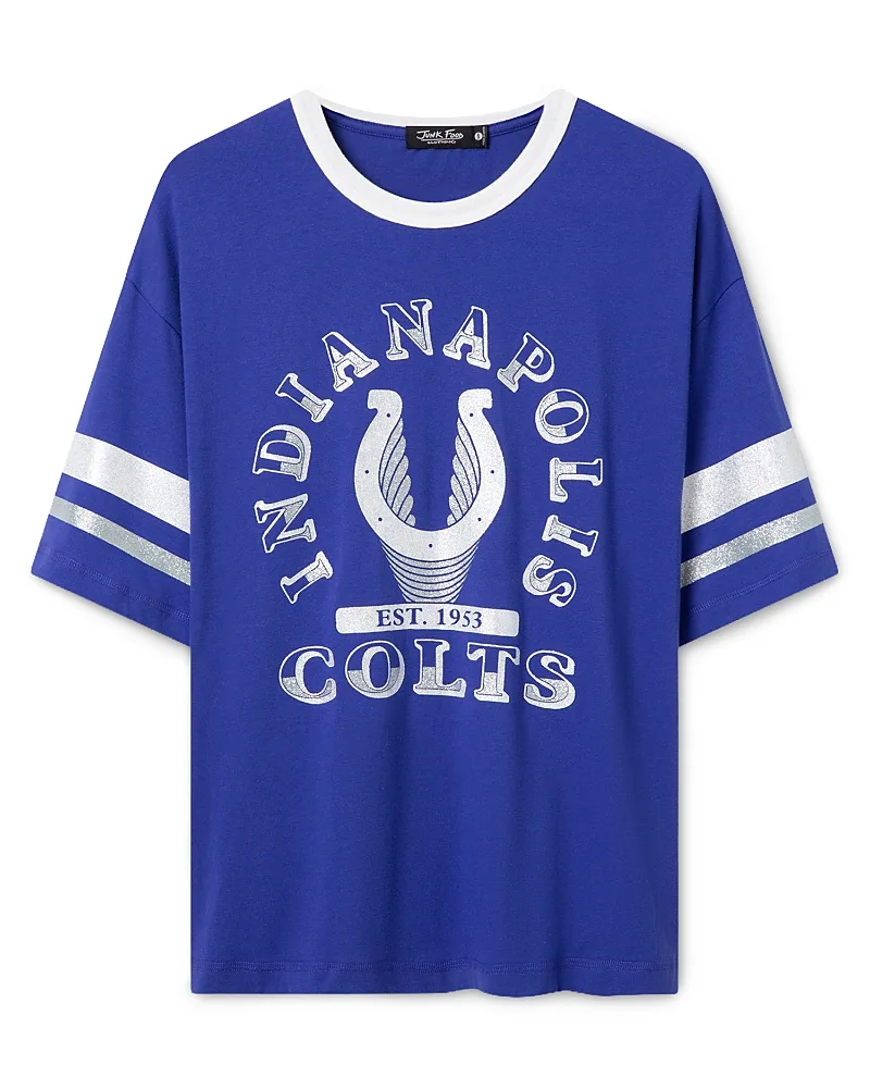 Indianapolis Colts Glitter Boxy Ringer by Junk Food