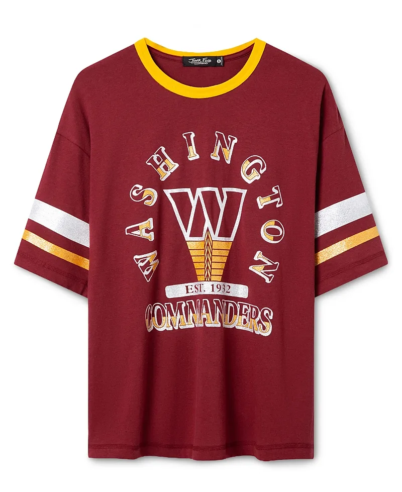Washington Commanders Glitter Boxy Ringer by Junk Food