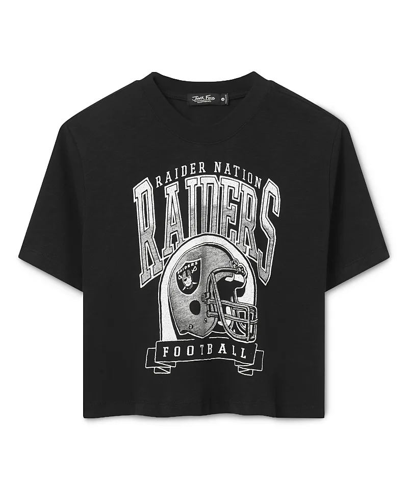 Las Vegas Raiders Helmet Mock Neck Crop Tee by Junk Food
