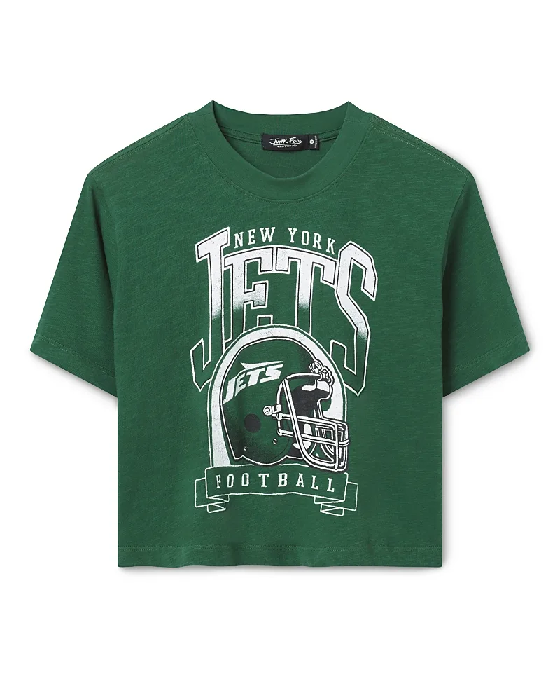 New York Jets Helmet Mock Neck Crop Tee by Junk Food