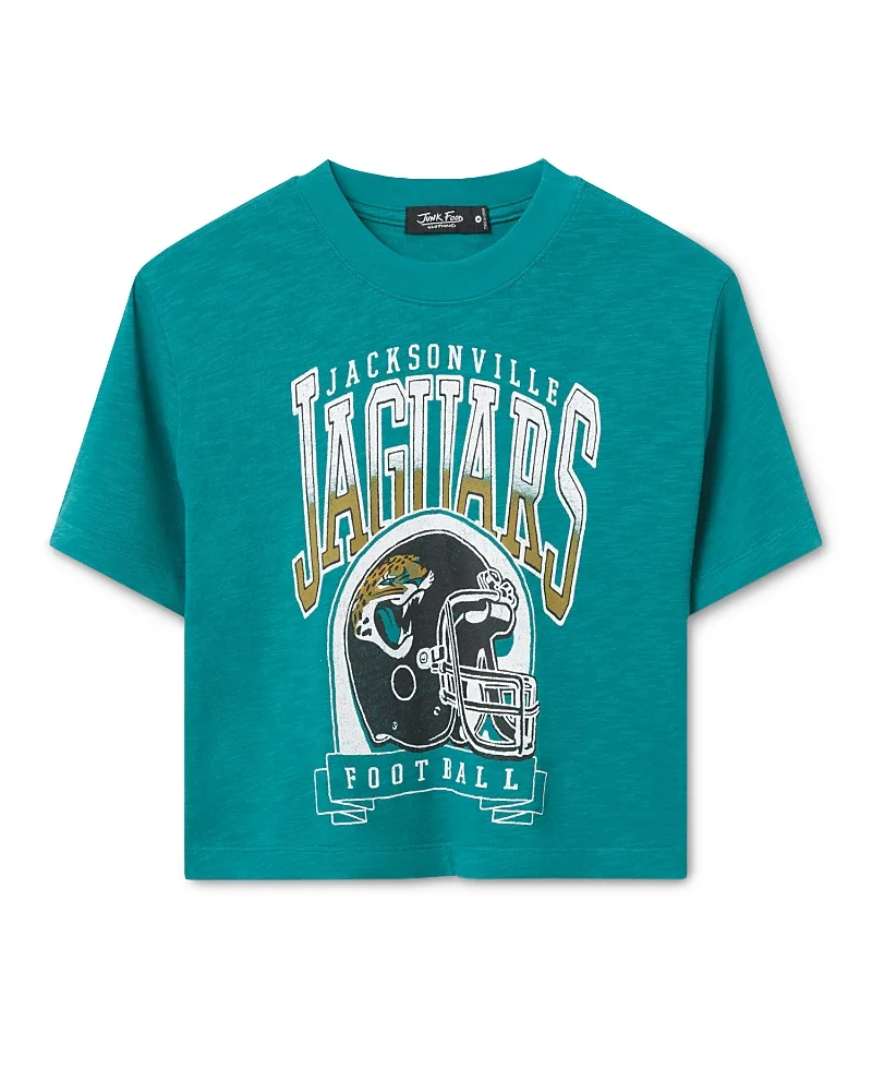 Jacksonville Jaguars Helmet Mock Neck Crop Tee by Junk Food