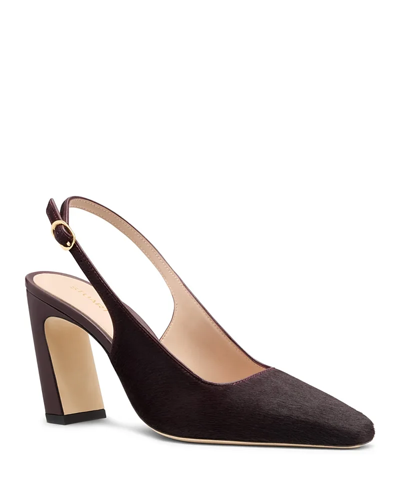 Stassi 85 Leather Slingback Pumps by Stuart Weitzman