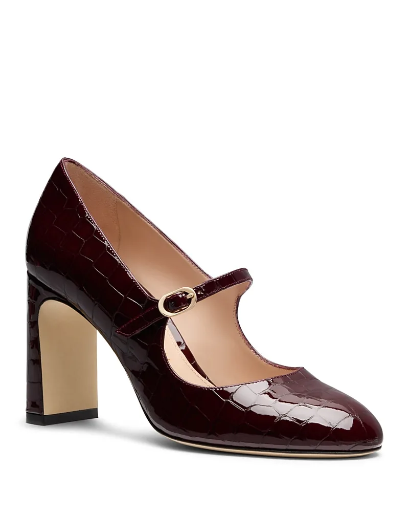 Babette 85 Patent Leather Mary Jane Pumps by Stuart Weitzman