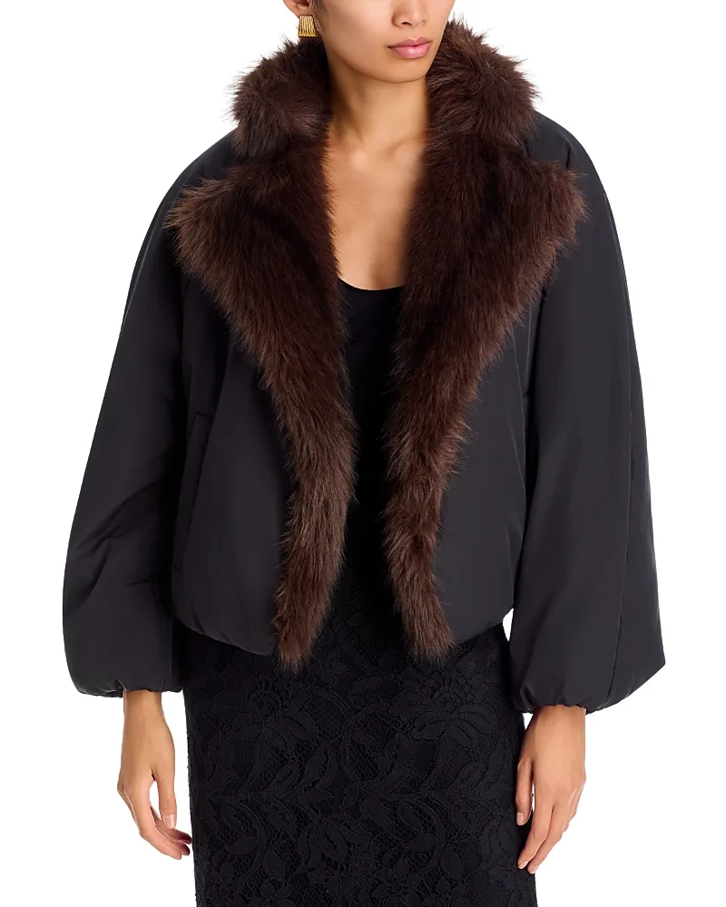 Nikki Faux Fur Collar Coat by Kobi Halperin