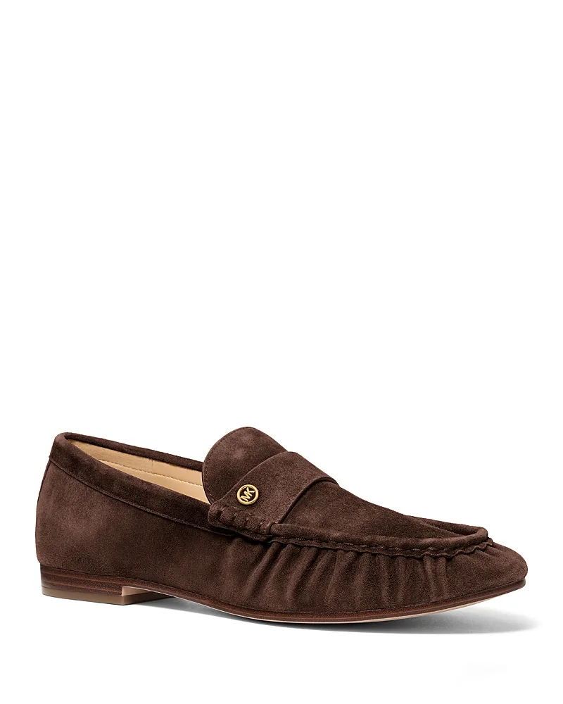 Jennings Ruched Suede Loafers by MICHAEL Michael Kors