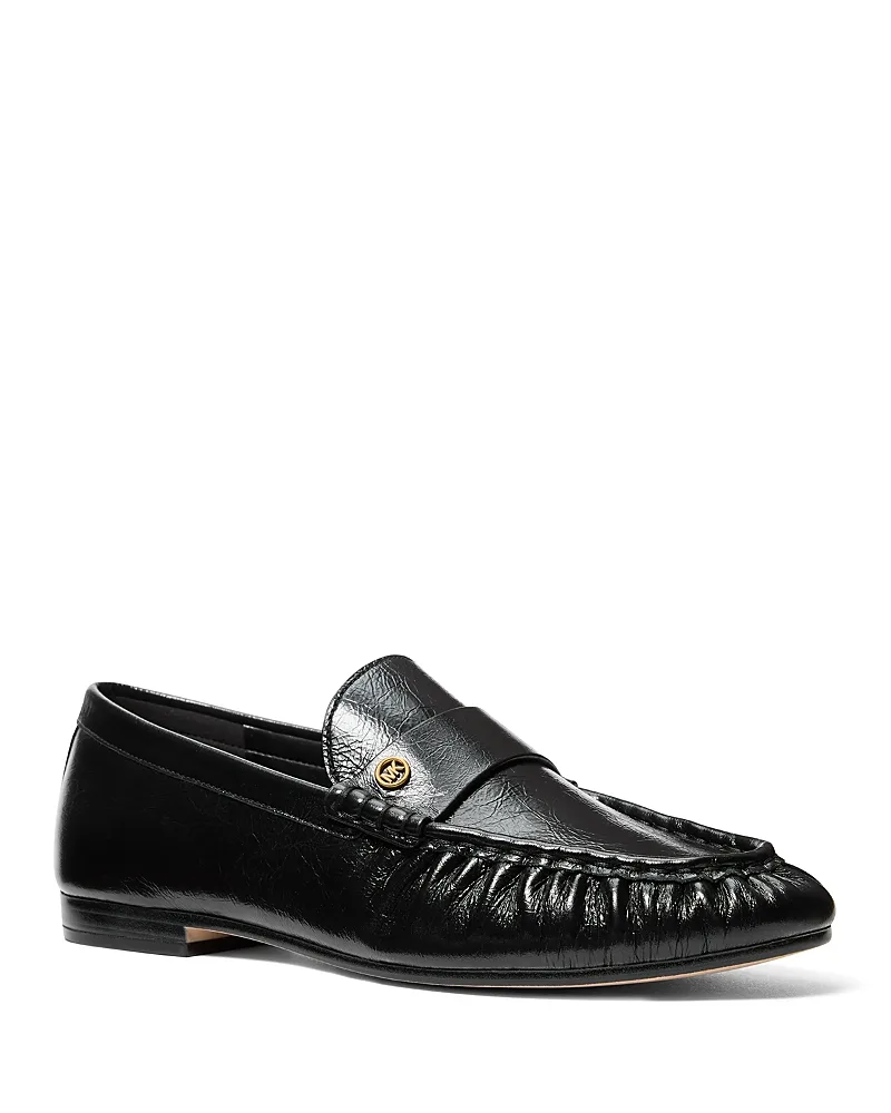 Jennings Ruched Leather Loafers by MICHAEL Michael Kors