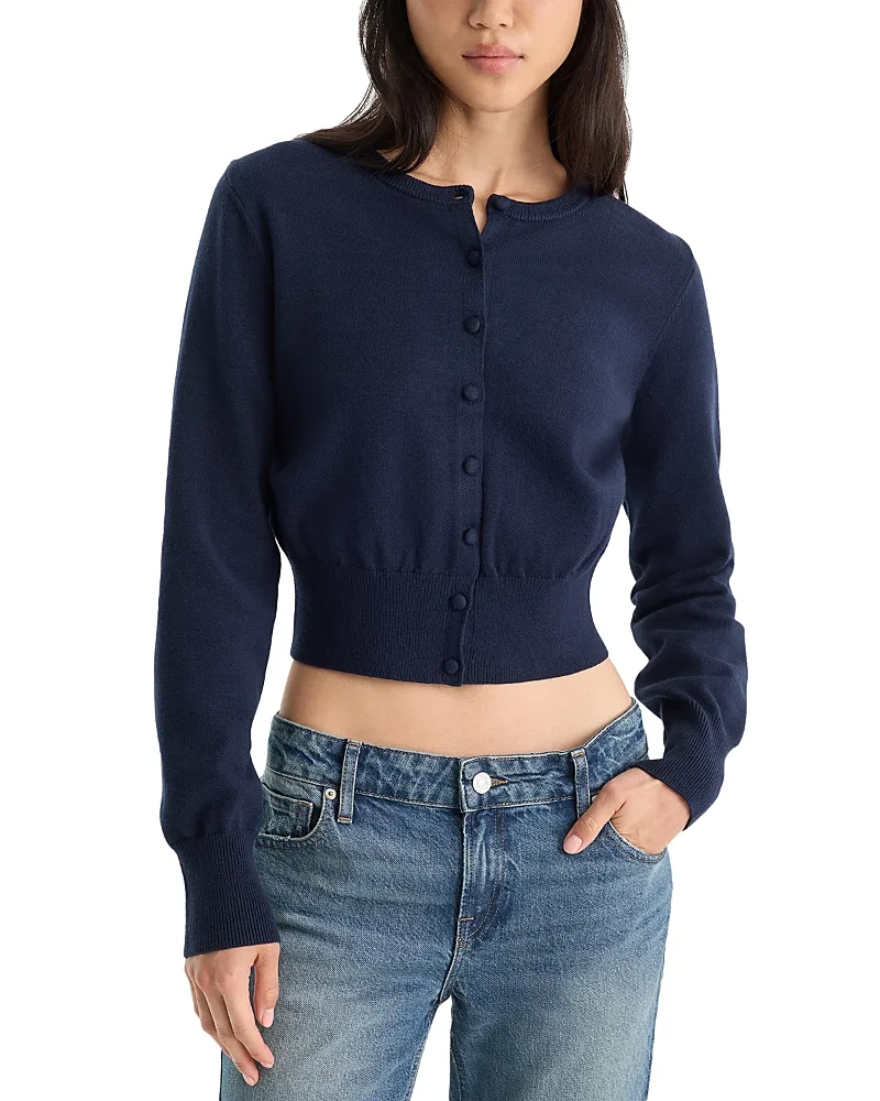 The Fine Knit Cardigan Sweater by GOOD AMERICAN