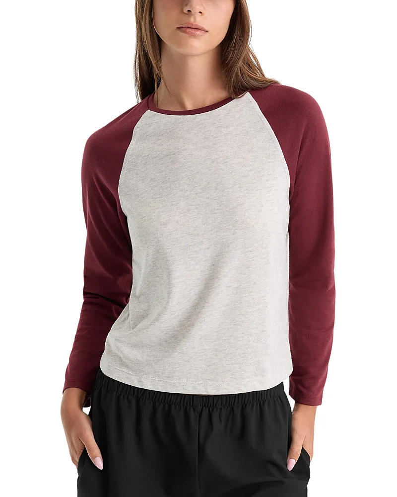 The Long Sleeve Raglan Tee by GOOD AMERICAN
