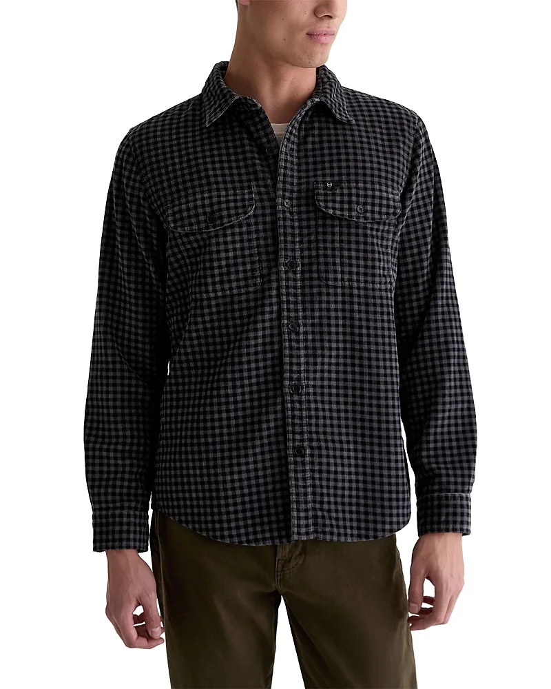 Cotton Gingham Pocket Shirt by AG