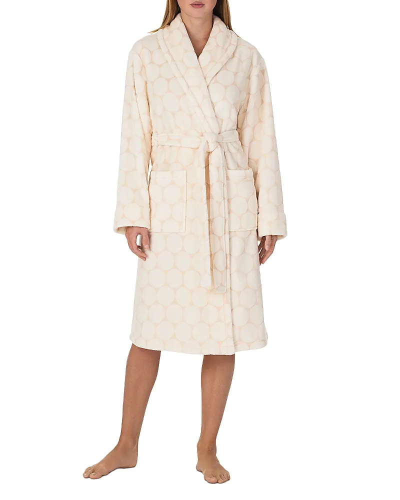 Two Tone Burn Out Plush Wrap Robe by kate spade