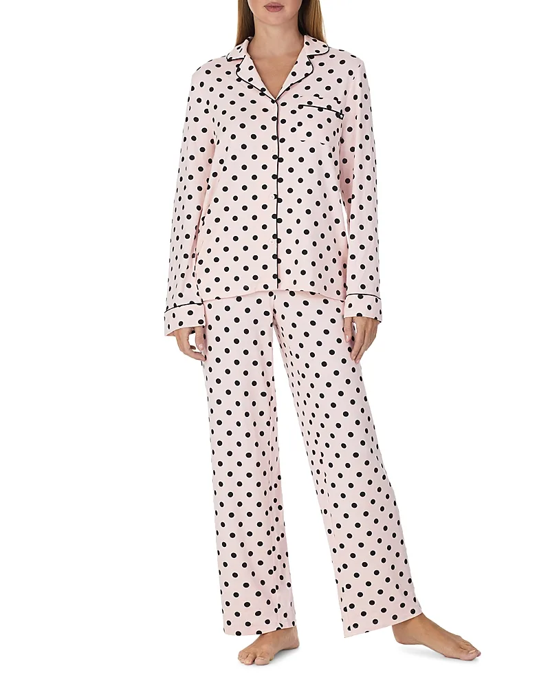Brushed Sweater Knit Notch Collar Pajama Set by kate spade