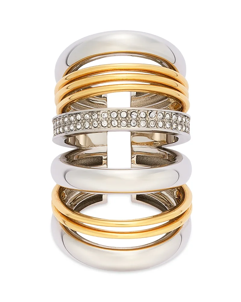 Punk Two-Tone Single Ear Cuff by Rabanne