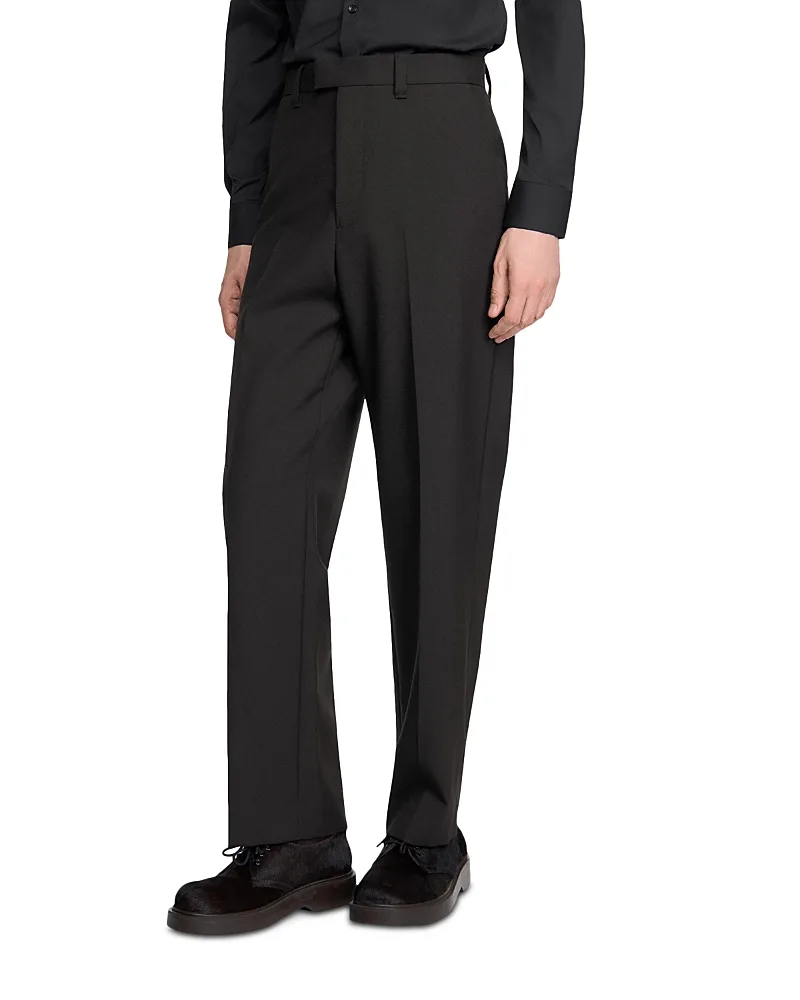Charlie Wool Straight Fit Suit Trousers by Sandro
