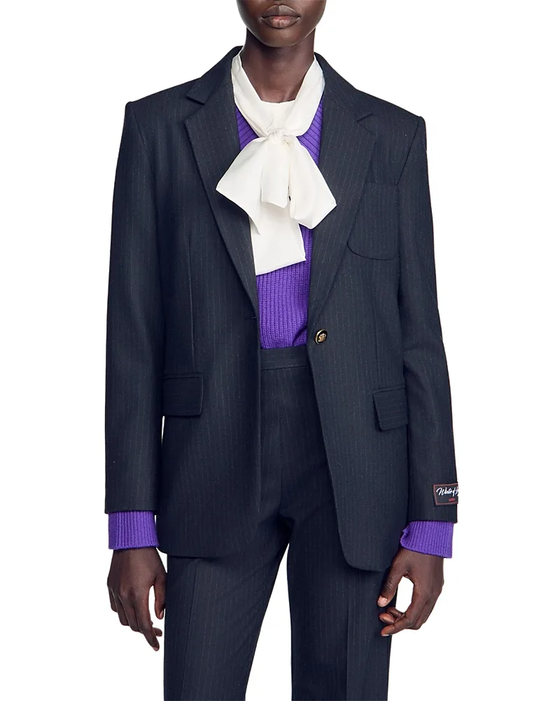 Victoire Pinstripe Blazer by Sandro