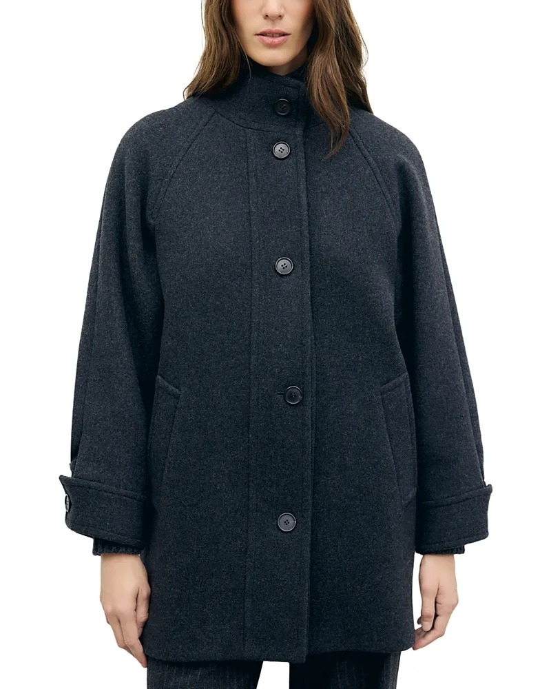 Avry Wool Blend High Collar Coat by Gerard Darel