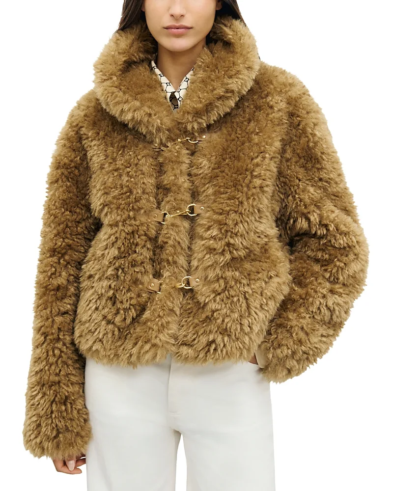 Alza Faux Fur Coat by Gerard Darel