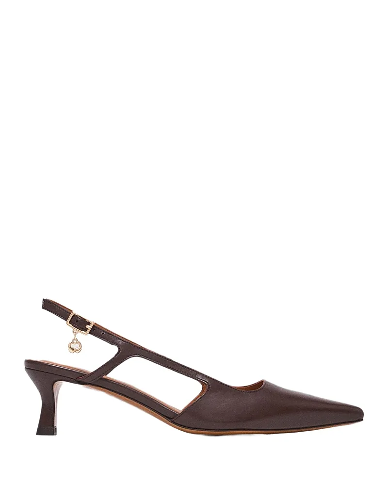 Leather Slingback Pumps by Maje