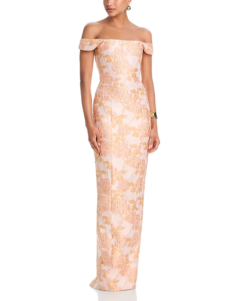 Sau Lee Joanna Jacquard Gown by Lee