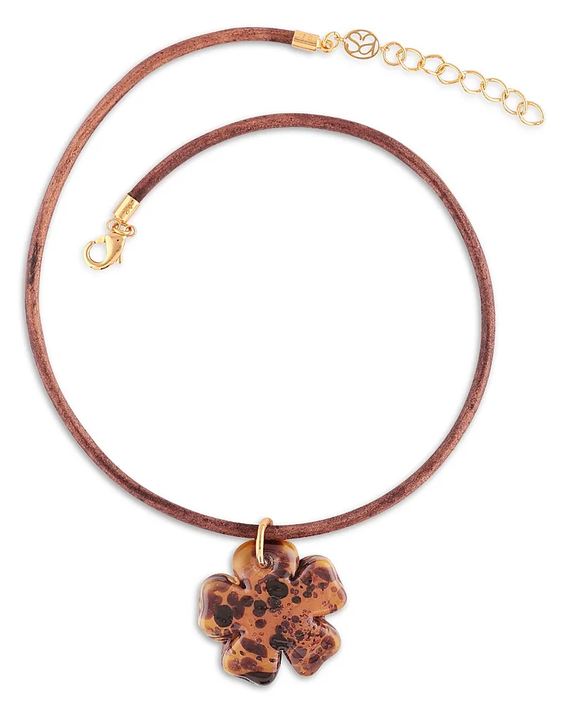 Clover Cord Necklace, 13.4-14.8 by Sandralexandra