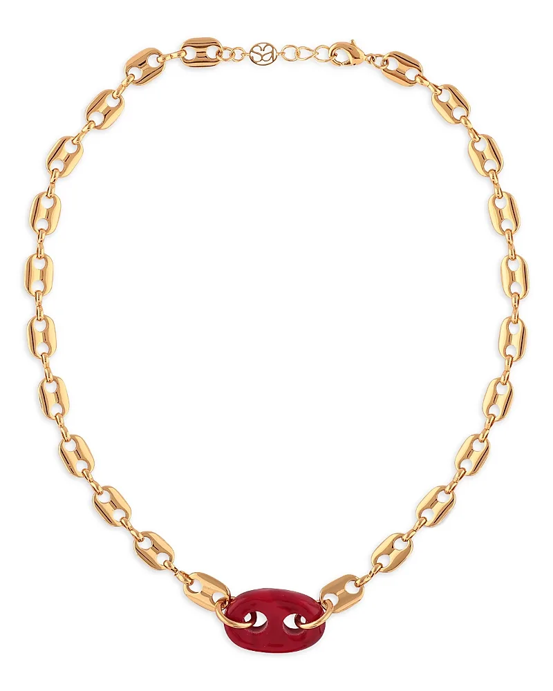 Mariner Glass Link Necklace, 16.5-17.7 by Sandralexandra