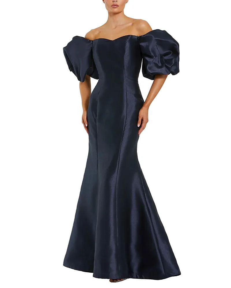 Mac Duggal Sweetheart Off the Shoulder Puff Sleeve Gown by M.A.C.