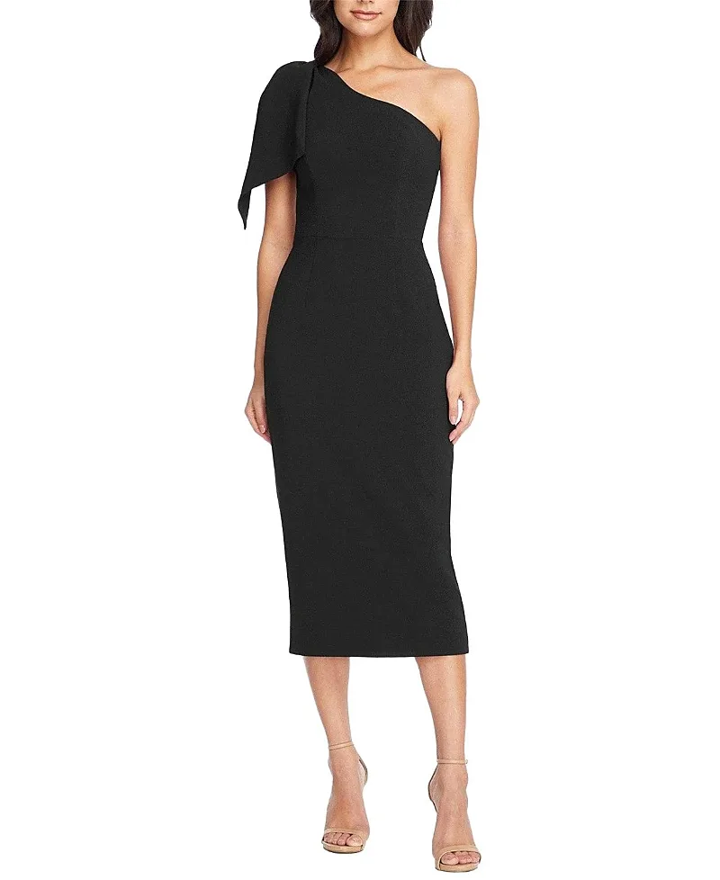 Tiffany One Shoulder Bow Midi Dress